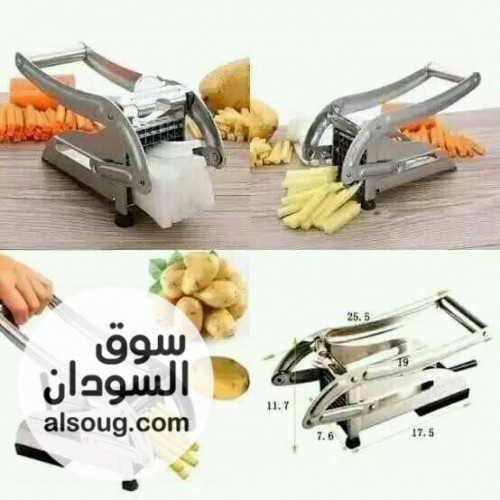 قطاعة بطاطس صوابع إستانلس إستيل بعدد 2سلاح،صلب عالي الجودة سهل التنظيف - صورة رقم 2