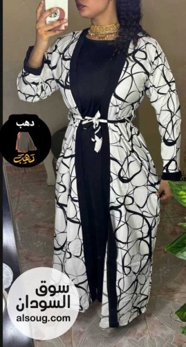 عباية قطعتين القطعة الداخلية سي واي القطعة الخارجية رويال كريب - صورة رقم 9