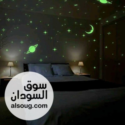 نجوم فسفورية مُضيئة لتزيين الغُرف ليلاً 100قطعة في الكيس في بورتسودان - صورة رقم 3