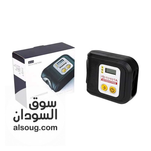 من الماركة العالميةTOYOTAمنفاخ إطارات ولكل شيء مع كشاف وشاشه رقمية - صورة رقم 2