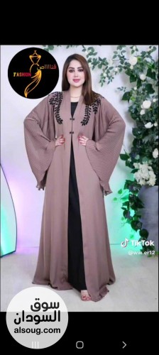ال نيو لوك الجديد عبايه قطعتين كريب الايادي كلوش - صورة رقم 1