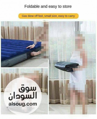 المرتبة المجنونة مرتبة نفخ ترحال مريحة جدا للظهر،معاها منفاخ يدوي هدية - صورة رقم 3