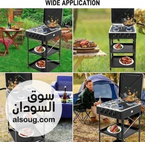   بوتجاز 4 عيون مع استاند طابقين - صورة رقم 1