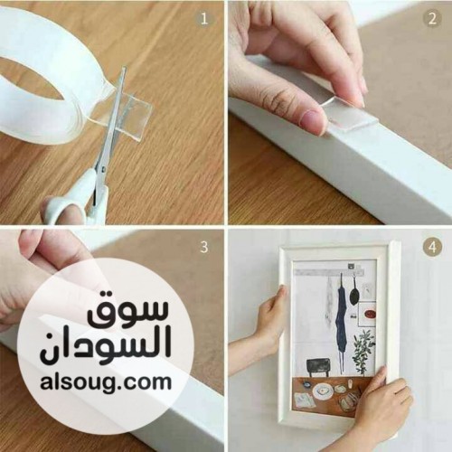 شريط لاصق دبل فيس شفاف للصق اي شئ علي الحائط  - صورة رقم 8