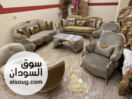 طقم جلوس دمياطي خشب زان احمر - صورة رقم 2