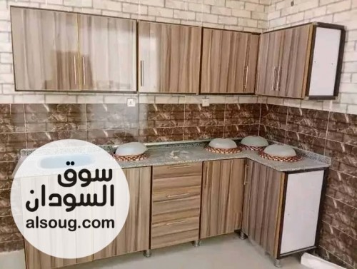 مطابخ المونيوم أنيقة وجميلة المتر كامل بالرخام - صورة رقم 13