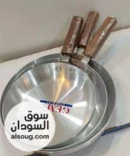 عدد 3 طوّه الامونيوم باكستاني بيد خشبية  - Image # 1