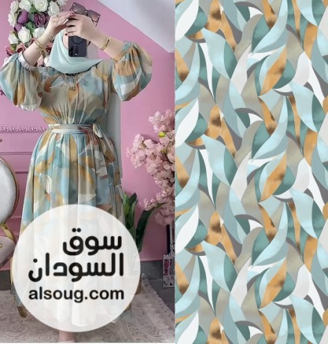  أناقتك سر أنوثتك فساتين شيفون مكبوس بالكامل  - صورة رقم 4