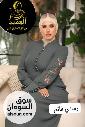 عبايه مطرزه كريب سعودي - صورة رقم 3