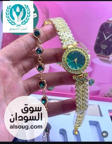 عرض خاص ساعة نسائيه مع اكسسوارات هدية - Image # 1