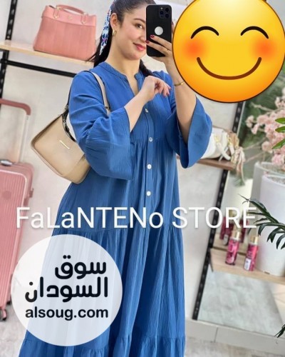  الجديد من الكتان الٳسباني فستان بزراير الخامة كتان اسباني  - Image # 7