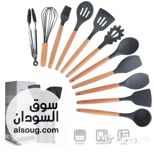 طقم مغارف سيلكون حراري 12قطعة - Image # 7