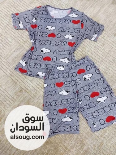 بيجامات هوت شورت بنص كم نسائية - صورة رقم 4