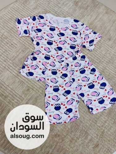 بيجامات هوت شورت بنص كم نسائية - صورة رقم 2