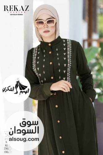 عبايه مطرزه تلا الخامة كريب تركي عالي الجودة  - صورة رقم 3