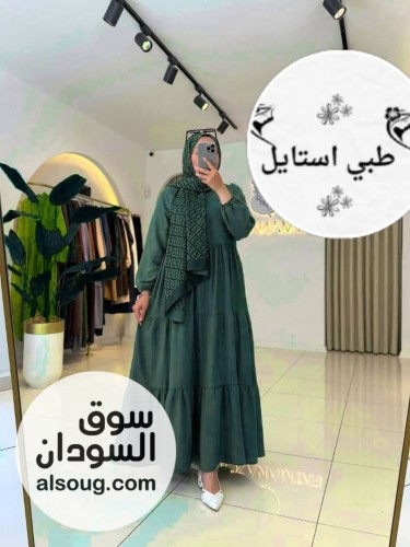 فساتين خامة كتان اسباني بلبس فري سايز - صورة رقم 6