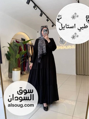 فساتين خامة كتان اسباني بلبس فري سايز - صورة رقم 4