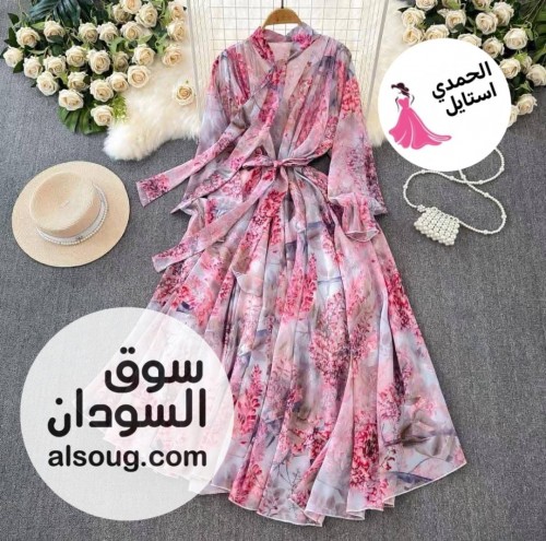 فستان شفون مكبوس كامل  - Image # 4