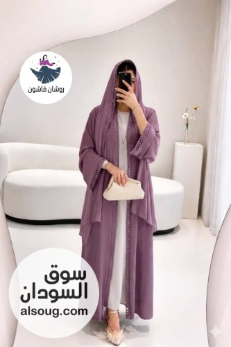 عبايه شفون دبل فيس خامه شفون مبطن  - صورة رقم 2