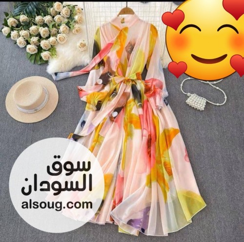 الإبداع في عالم الفستان فستان شفون مبطن مكبوس - صورة رقم 3