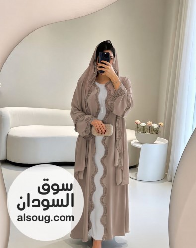 عباية خامه حرير 3 قطع - Image # 3
