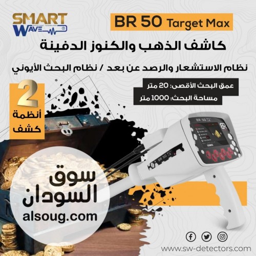 BR50 TARGET MAX   احترافية متقدمة في كشف الذهب والكنوز الثمينة - صورة رقم 2