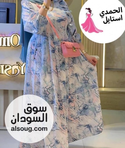 الإبداع في عالم الفستان --فستان شفون مبطن --مكبوس - صورة رقم 6