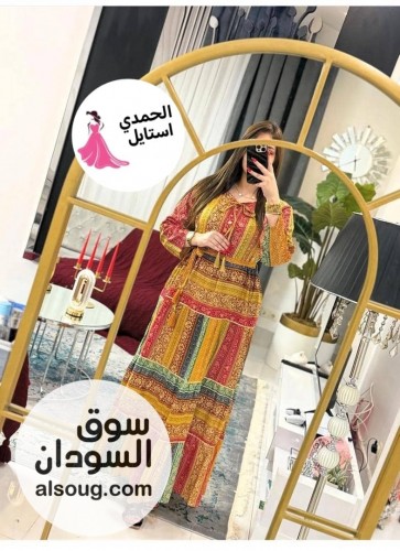 الإبداع في عالم الفستان --فستان شفون مبطن --مكبوس - صورة رقم 8