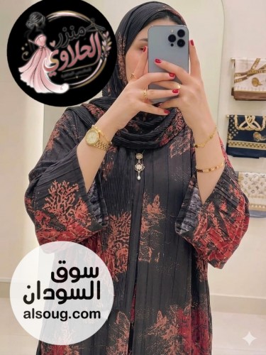 عبايه دبل فيس &hearts;️-- الخامه شفون ❤️+طرحه- حاجه فخمه وخفيف في اللبس و - صورة رقم 9