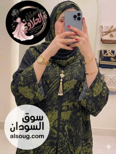 عبايه دبل فيس &hearts;️-- الخامه شفون ❤️+طرحه- حاجه فخمه وخفيف في اللبس و - صورة رقم 3