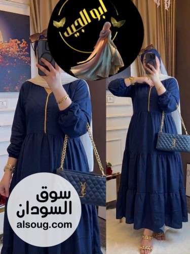  فستان الخامه كتان فري سايز  - صورة رقم 2