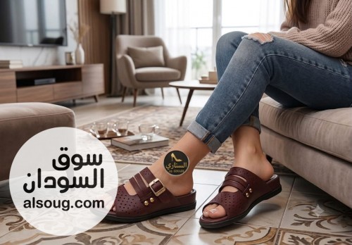 شبشب جلد طبيعي كعب عالي    - صورة رقم 13