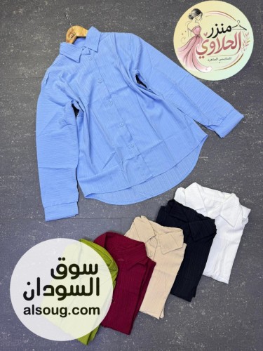 بلوزه فاخره. ساده +مسطر - شغل بختلف. - خامه فرسكا درجه اولى  - صورة رقم 5