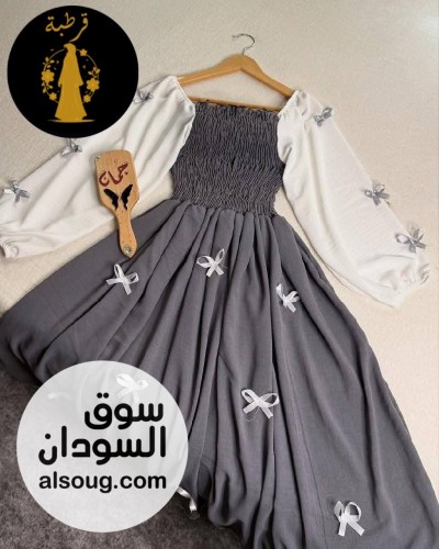 * فستان فيونكات" *-* خامه سي واي فخامه *-* مقاس فري سايز بلب - صورة رقم 4
