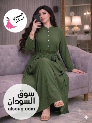 الجديد شديد--فستان فريسكا --بي حزام --بلبس لحدي 80 ك--ال - صورة رقم 2
