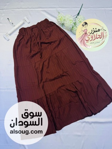 اسكيرت فقط الخامه فرسكا تركي ملون واسود  - صورة رقم 2