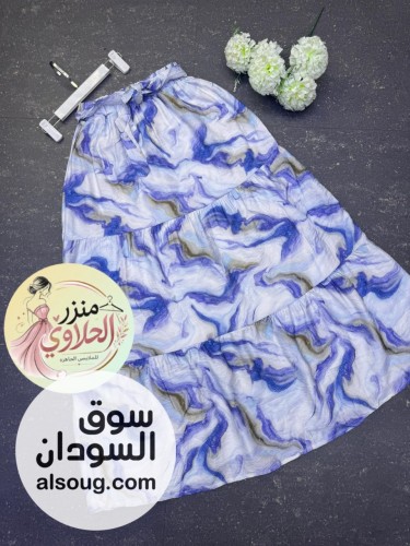 اسكيرت فقط الخامه فرسكا تركي ملون واسود  - صورة رقم 11
