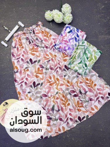اسكيرت فقط الخامه فرسكا تركي ملون واسود  - صورة رقم 7