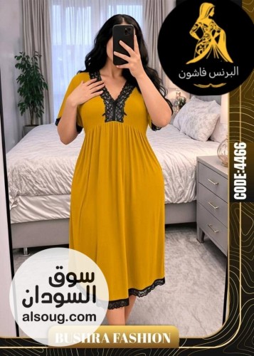  جديد ال Home wear لانجري خامه قطن فري سايز  - Image # 5