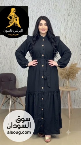 فستانً أسود بأكمام طويلة - Image # 2
