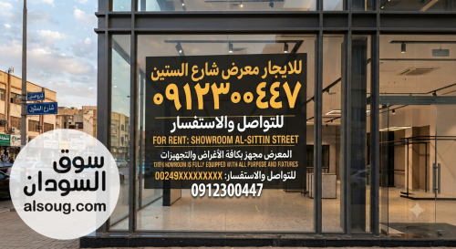 للايجار معرض شارع الستين ٣ طوابق