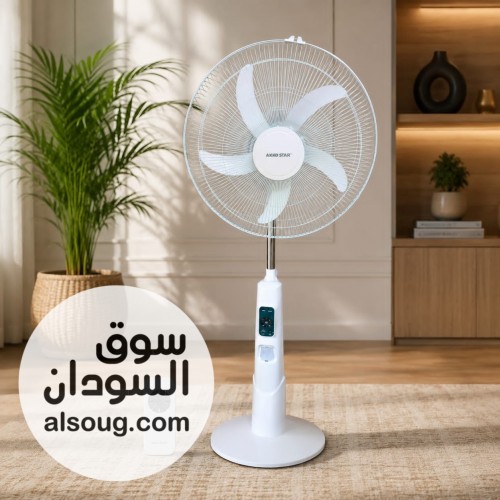 مروحه شحن اكوو استار -١٨ بوصه -بطاريه ١٢فوت-بها كشاف - مدخل ،USB لى ال - صورة رقم 2