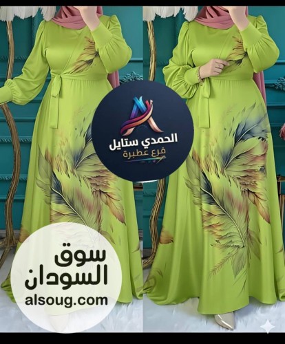 فستان ريشة الماتريال ستان أصلي  - Image # 4