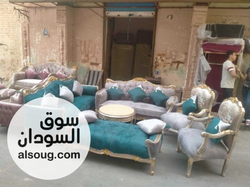 أطقم جلوس دمياطي خشب زان وارد مصر