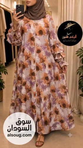 الجديد والحصري --*عبايه +طرحه*-*الخامه تيك توك مخلوط*--*مووهه توميهه - صورة رقم 4