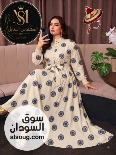  فستان سعودي خامة قوتشي مبطن