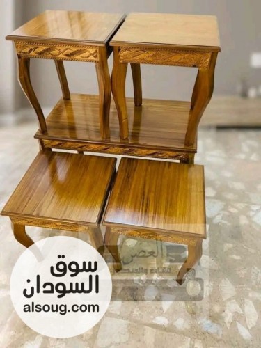 ترابيز خشب سنط متين ورهيب وشكل أنيق ٥ قطع - صورة رقم 8