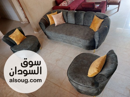 طقم جلوس كنبه وكرسيين - صورة رقم 2