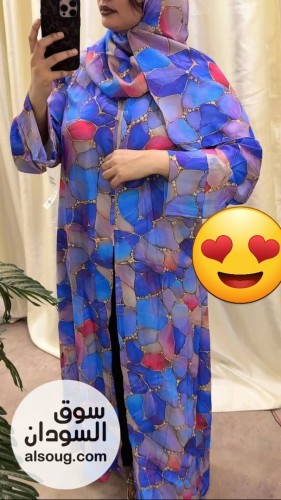 العبايه الترند--عبايه + طرحه + حزام ---الخامة كريب حرير ❤️--بتلب - صورة رقم 5