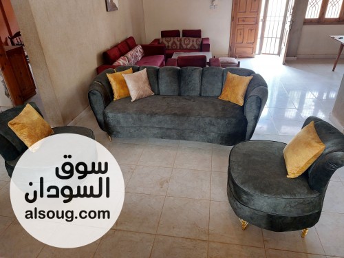 طقم جلوس كنبه كبيره وكرسيين - صورة رقم 2